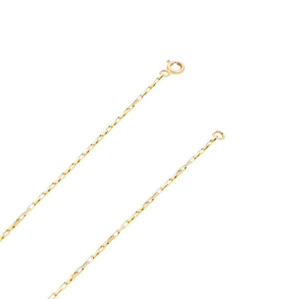 Collar eslabón cruzado en oro amarillo 14 kilates.