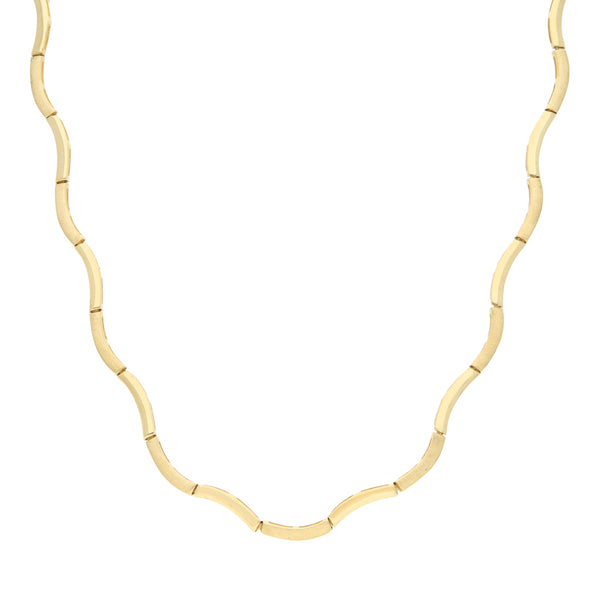 Gargantilla eslabón articulado en oro amarillo 14 kilates.