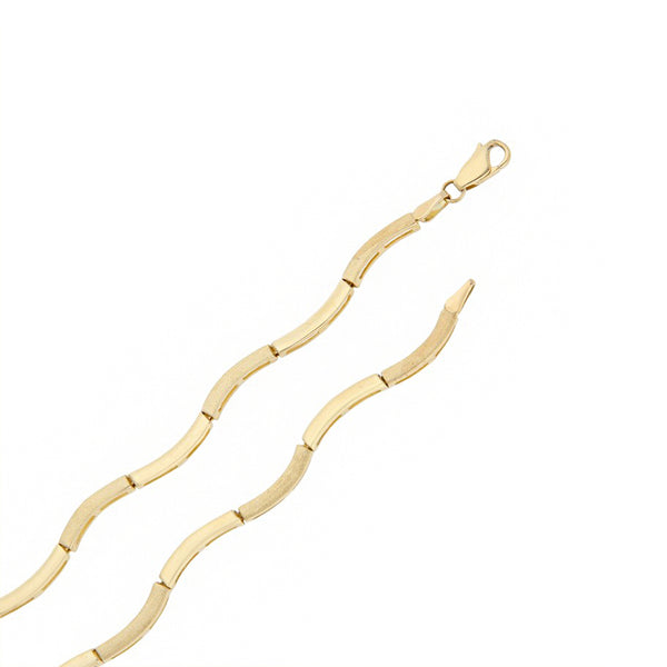Gargantilla eslabón articulado en oro amarillo 14 kilates.