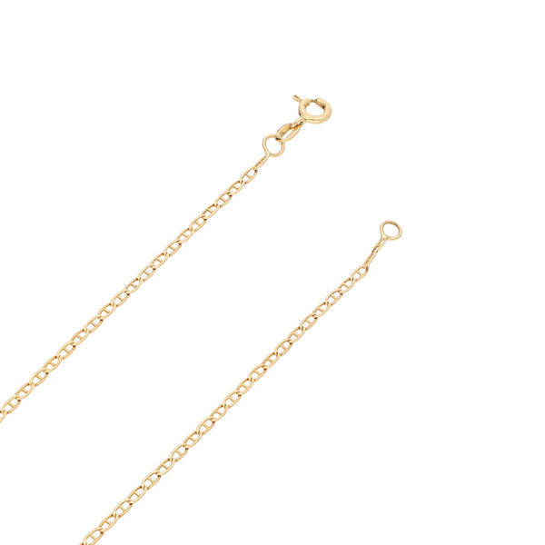 Collar eslabón nudo marino en oro amarillo 14 kilates.