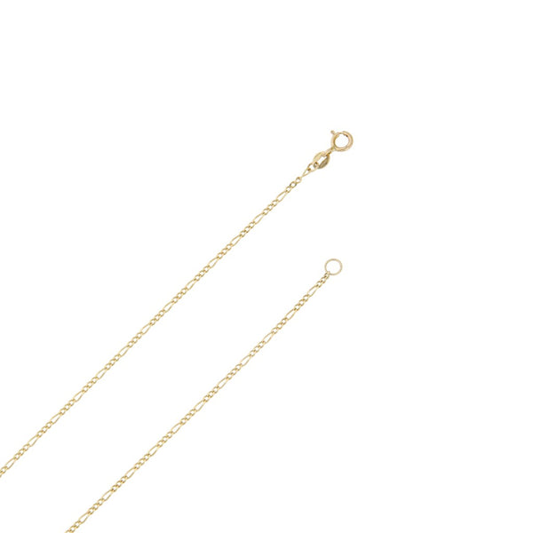 Collar de tres eslabones por uno en oro amarillo 14 kilates.