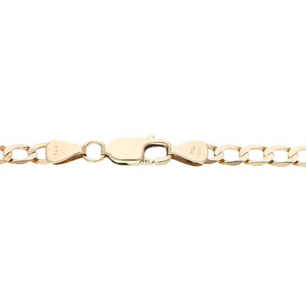 Pulsera eslabón combinado en oro amarillo 14 kilates.