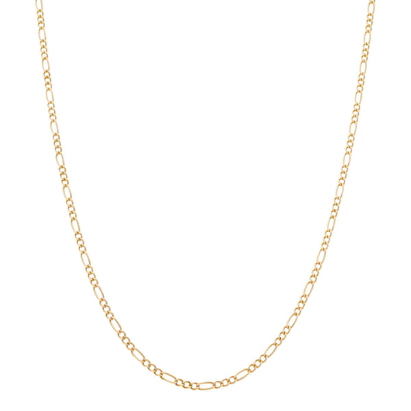 Collar de tres eslabones por uno en oro amarillo 14 kilates.