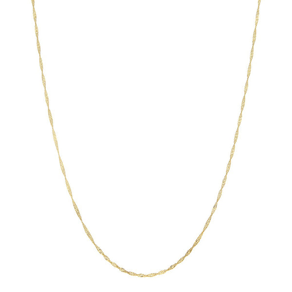 Collar eslabón torzal en oro amarillo 14 kilates.