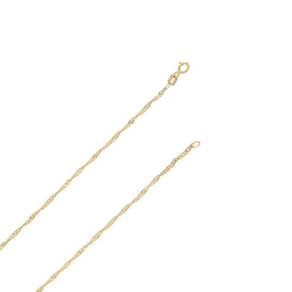 Collar eslabón torzal en oro amarillo 14 kilates.