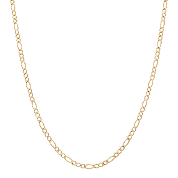 Collar de tres eslabones por uno en oro amarillo 14 kilates.