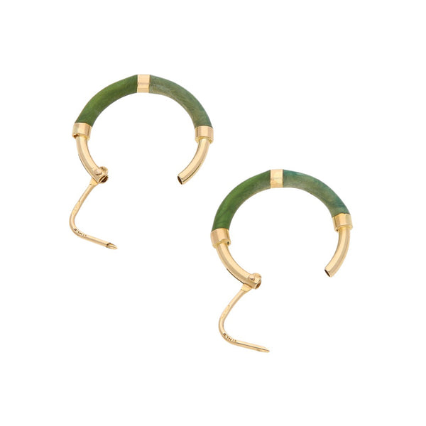 Arracadas diseño especial con esmalte en oro amarillo 14 kilates.