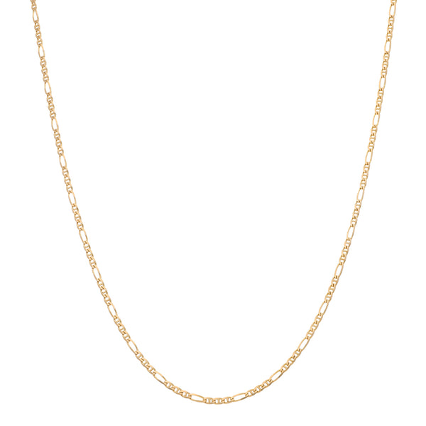 Collar eslabón combinado en oro amarillo 14 kilates.