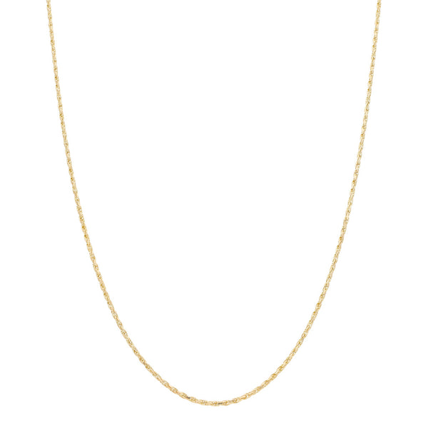 Collar eslabón torzal en oro amarillo 14 kilates.
