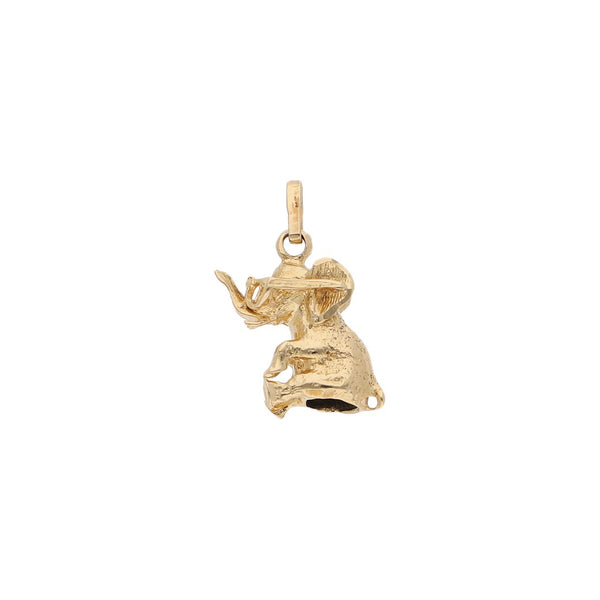 Dije diseño especial motivo elefante en oro amarillo 14 kilates.