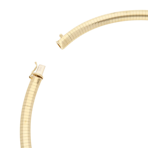 Gargantilla eslabón panza de víbora en oro amarillo 14 kilates.
