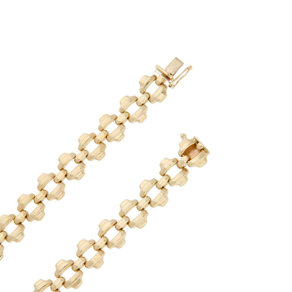 Gargantilla eslabón articulado en oro amarillo 14 kilates.