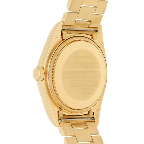 Reloj Rolex para caballero modelo Oyster Perpetual DateJust en oro amarillo 18 kilates.