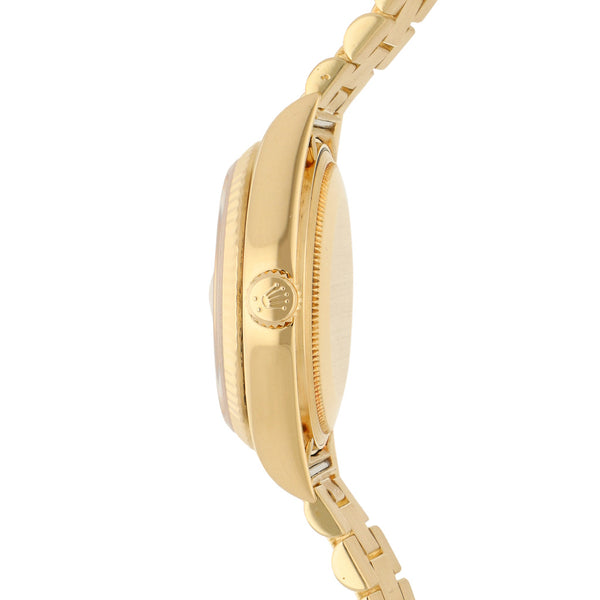 Reloj Rolex para caballero modelo Oyster Perpetual DateJust en oro amarillo 18 kilates.