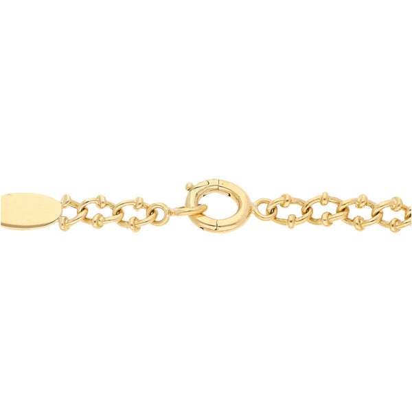 Pulsera eslabón encontrado firma Tane en oro amarillo 18 kilates.