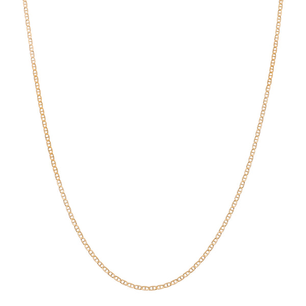 Collar eslabón nudo marino en oro amarillo 14 kilates.