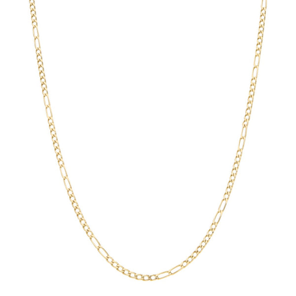 Collar de ocho eslabones por dos en oro amarillo 14 kilates.