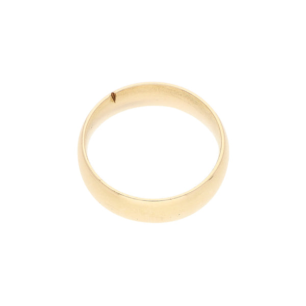 Argolla lisa en oro amarillo 14 kilates.