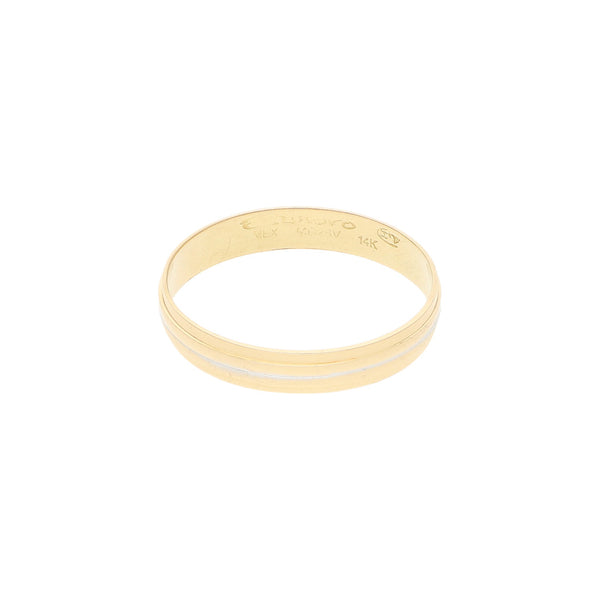 Argolla diseño especial en oro amarillo 14 kilates.