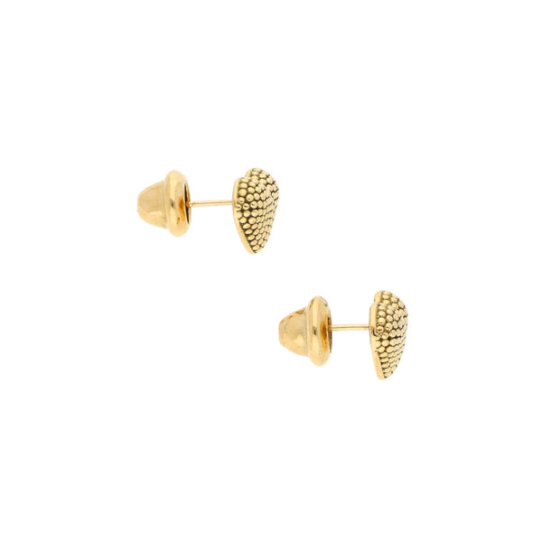 Broqueles boleado firma Tane en oro amarillo 18 kilates.