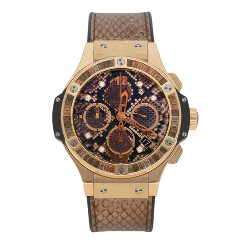 Relog Hublot para caballero modelo Big Bang Boa caja y broche en oro rosa 18 kilates.