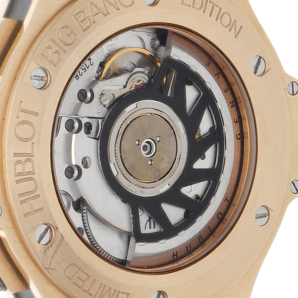 Relog Hublot para caballero modelo Big Bang Boa caja y broche en oro rosa 18 kilates.