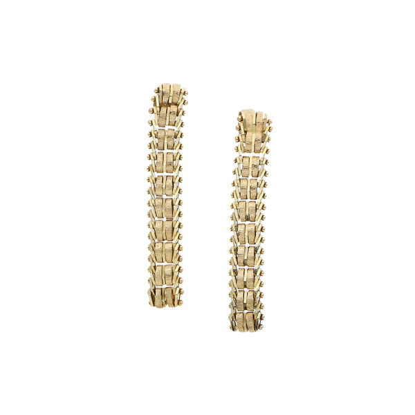 Broqueles boleados en oro amarillo 14 kilates.