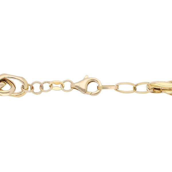 Pulsera eslabón encontrado en oro amarillo 14 kilates.