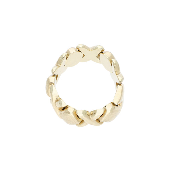 Argolla articulada en oro amarillo 14 kilates.