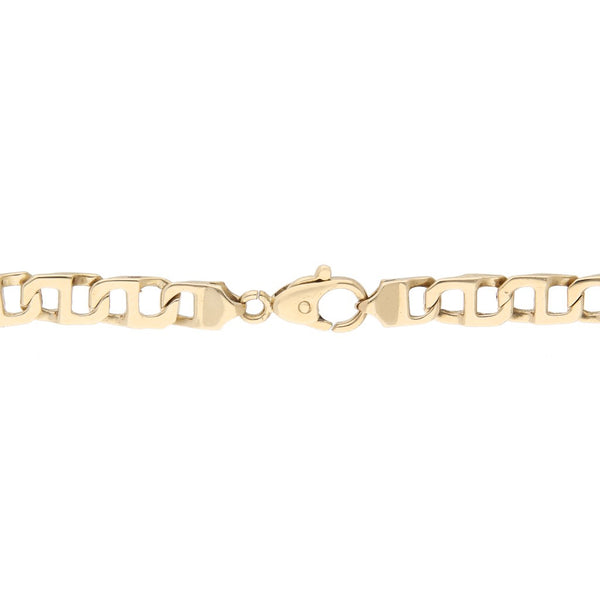 Pulsera eslabón nudo marino en oro amarillo 14 kilates.