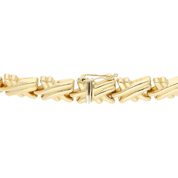 Pulsera eslabón articulado en oro amarillo 14 kilates.