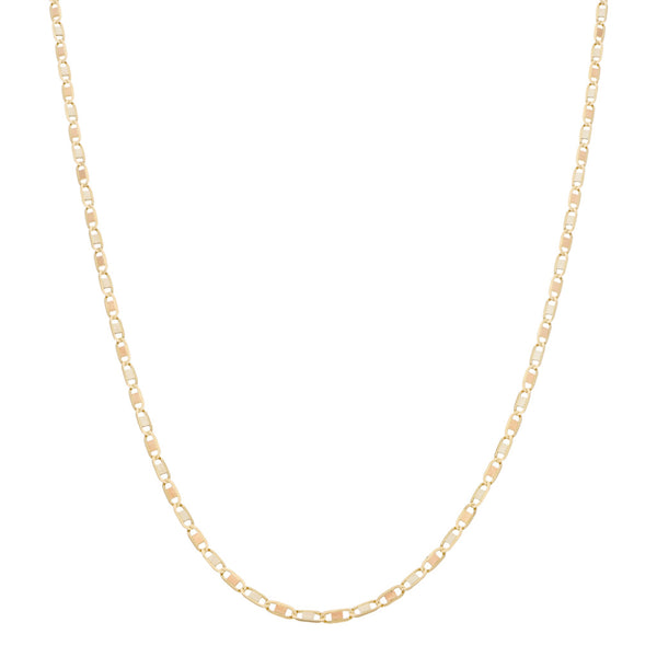 Collar eslabón nudo marino en oro tres tonos 14 kilates.