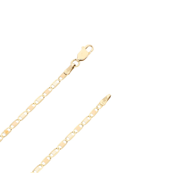 Collar eslabón nudo marino en oro tres tonos 14 kilates.