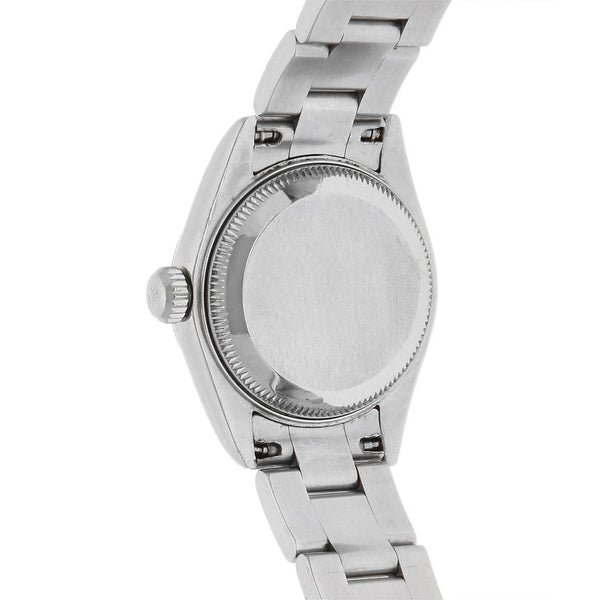 Reloj Rolex para dama modelo DateJust bisel en oro blanco 14 kilates.