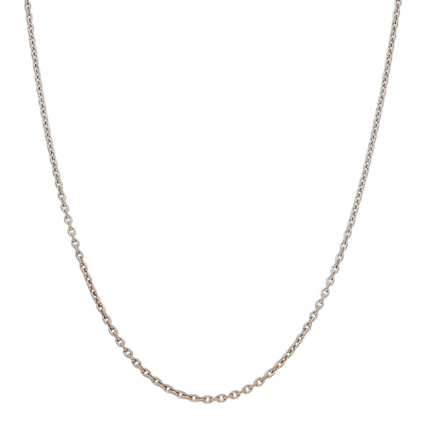 Collar eslabón cruzado firma Louis Vuitton en oro blanco 18 kilates.