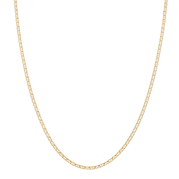 Collar eslabón nudo marino en oro amarillo 14 kilates.