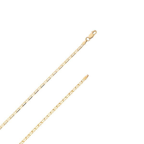 Collar eslabón nudo marino en oro amarillo 14 kilates.