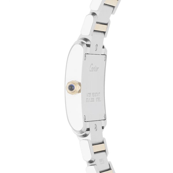 Reloj Cartier para dama modelo Tank Française vistas en oro amarillo 18 kilates.