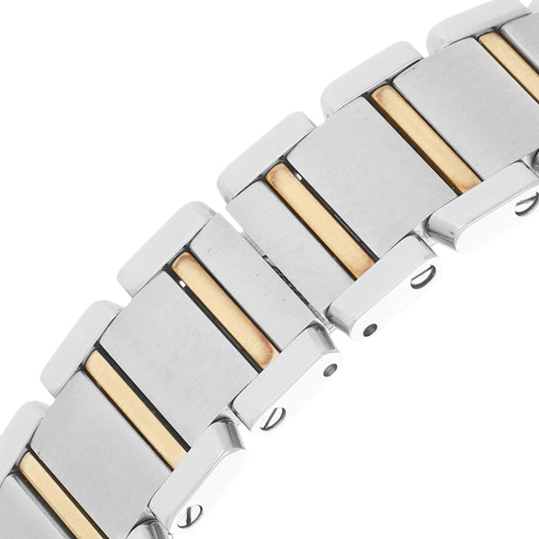 Reloj Cartier para dama modelo Tank Française vistas en oro amarillo 18 kilates.