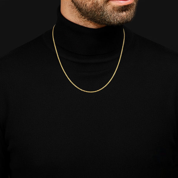 Collar eslabón cruzado firma Louis Vuitton en oro amarillo 18 kilates.