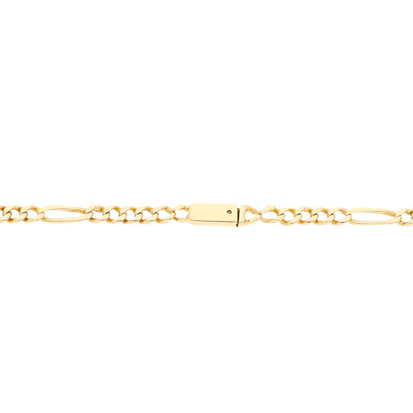 Pulsera de seis eslabones por uno en oro amarillo 14 kilates.