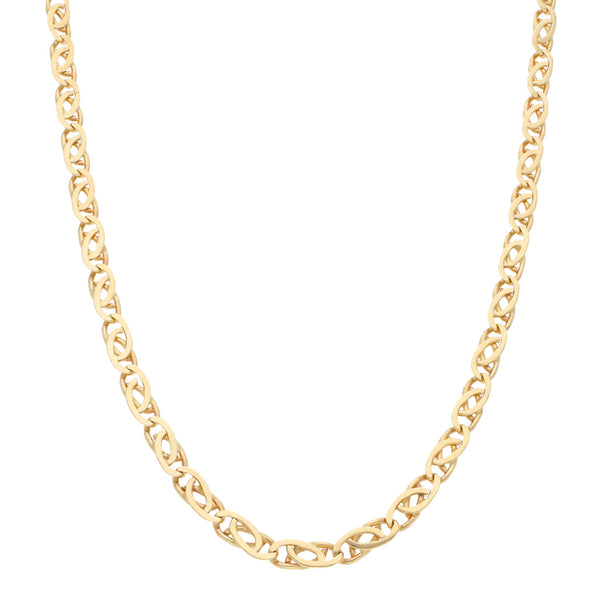 Collar eslabón nudo marino en oro amarillo 14 kilates.