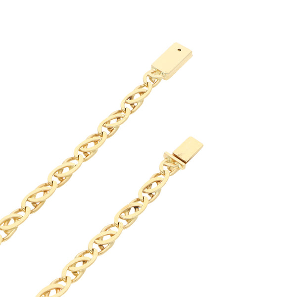 Collar eslabón nudo marino en oro amarillo 14 kilates.