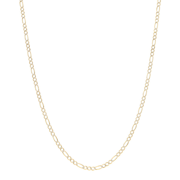 Collar de tres eslabones por uno platinado en oro amarillo 14 kilates.