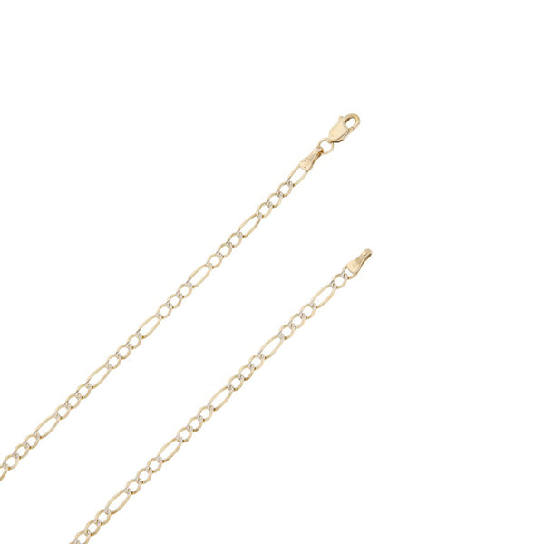 Collar de tres eslabones por uno platinado en oro amarillo 14 kilates.