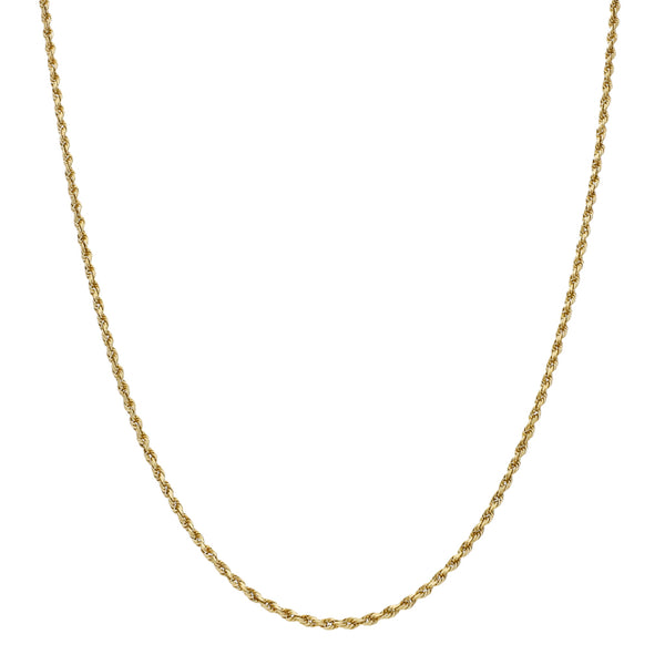 Collar eslabón torzal en oro amarillo 14 kilates.