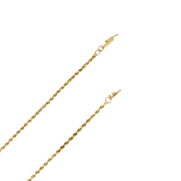 Collar eslabón torzal en oro amarillo 14 kilates.