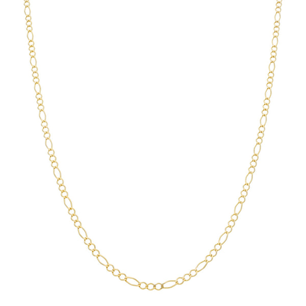 Collar de tres eslabones por uno en oro amarillo 14 kilates.