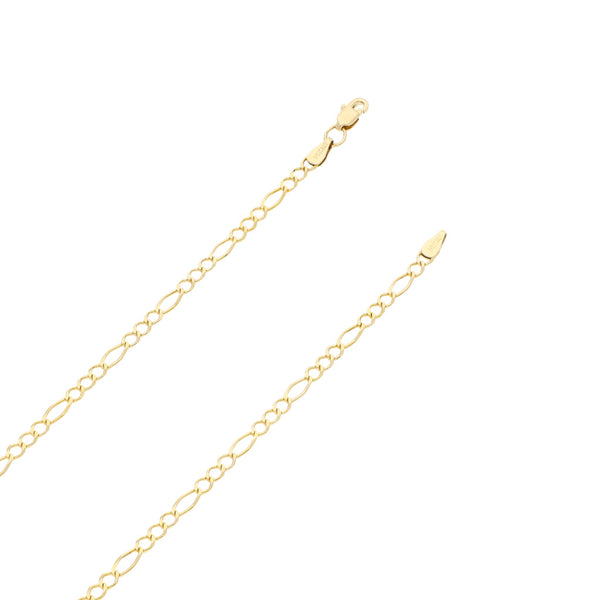 Collar de tres eslabones por uno en oro amarillo 14 kilates.