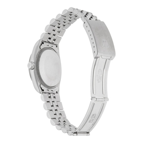 Reloj Rolex para dama modelo Oyster Perpetual DateJust bisel en oro blanco 18 kilates.